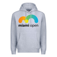 Heather Grey MIAMI OPEN Premium Hoodie - artisFamous