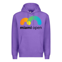 Purple MIAMI OPEN Premium Hoodie - artisFamous