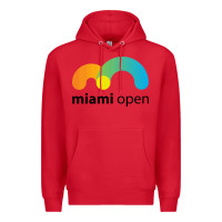Red MIAMI OPEN Premium Hoodie - artisFamous