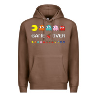 Chestnut cool retro 80s pacman ghosts video games Premium Hoodie - artisFamous