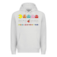 Dove Grey cool retro 80s pacman ghosts video games Premium Hoodie - artisFamous