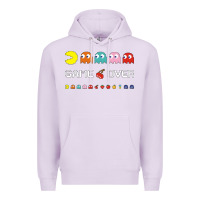 Lilac cool retro 80s pacman ghosts video games Premium Hoodie - artisFamous