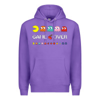 Purple cool retro 80s pacman ghosts video games Premium Hoodie - artisFamous