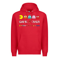 Red cool retro 80s pacman ghosts video games Premium Hoodie - artisFamous