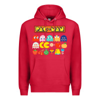 Cardinal 80s pacman ghosts video games Premium Hoodie - artisFamous
