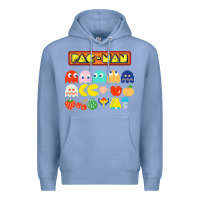 Colony Blue 80s pacman ghosts video games Premium Hoodie - artisFamous