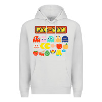 Dove Grey 80s pacman ghosts video games Premium Hoodie - artisFamous