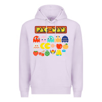 Lilac 80s pacman ghosts video games Premium Hoodie - artisFamous
