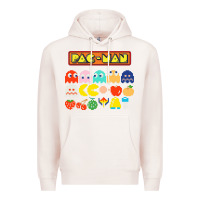 Pale Pink 80s pacman ghosts video games Premium Hoodie - artisFamous