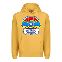 Mustard funny mom patrol  funny dog mom gift birthday party t shirt Premium Hoodie - artisFamous