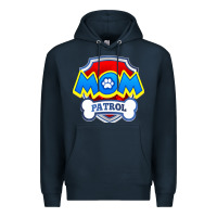 Navy funny mom patrol  funny dog mom gift birthday party t shirt Premium Hoodie - artisFamous