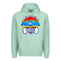 Seafoam funny mom patrol  funny dog mom gift birthday party t shirt Premium Hoodie - artisFamous