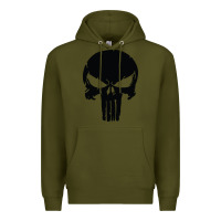 Army Green the punisher skull black Premium Hoodie - artisFamous