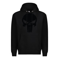 Black the punisher skull black Premium Hoodie - artisFamous