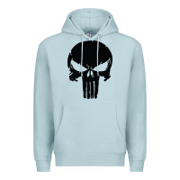 Blue Mist the punisher skull black Premium Hoodie - artisFamous