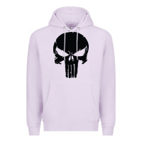 Lilac the punisher skull black Premium Hoodie - artisFamous
