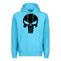 Ocean Blue the punisher skull black Premium Hoodie - artisFamous