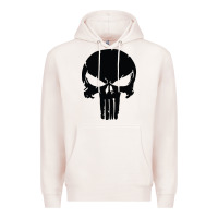 Pale Pink the punisher skull black Premium Hoodie - artisFamous