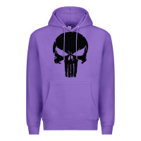 Purple the punisher skull black Premium Hoodie - artisFamous