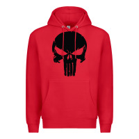 Red the punisher skull black Premium Hoodie - artisFamous