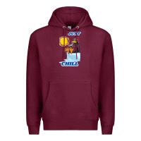Burgundy Just Chill Premium Hoodie - artisFamous