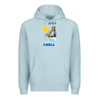 Blue Mist Just Chill Premium Hoodie - artisFamous