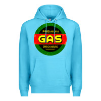 Ocean Blue GARAGE CAR GASOLINE Premium Hoodie - artisFamous