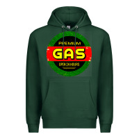 Sports Green GARAGE CAR GASOLINE Premium Hoodie - artisFamous