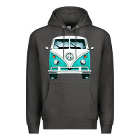 Charcoal Heather hippie surf van Premium Hoodie - artisFamous