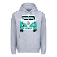 Heather Grey hippie surf van Premium Hoodie - artisFamous