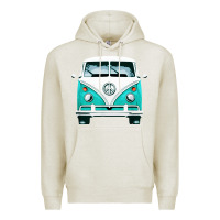 Oatmeal Heather hippie surf van Premium Hoodie - artisFamous