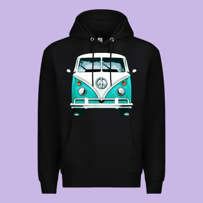 Hippie Surf Van Premium Hoodie Designed By Artisfamous