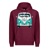 Burgundy hippie surf van Premium Hoodie - artisFamous