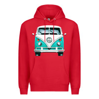 Red hippie surf van Premium Hoodie - artisFamous