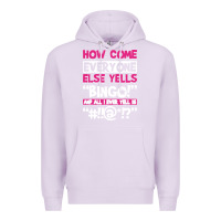 Lilac how come everyone else yells bingo funny Premium Hoodie - artisFamous
