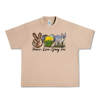 Burro Peace Love Gray Fox Urban Heavy Tee - LillyAllenDesigns
