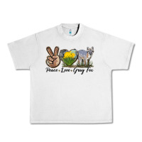 Lunar Rock Peace Love Gray Fox Urban Heavy Tee - LillyAllenDesigns