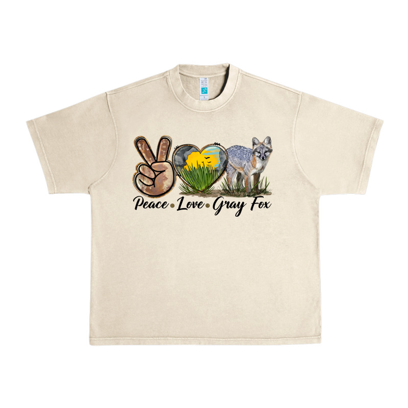 Peace Love Gray Fox Urban Heavy Tee by LillyAllenDesigns | Teevron