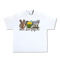 White Peace Love Gray Fox Urban Heavy Tee - LillyAllenDesigns
