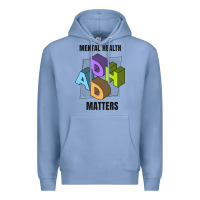 Colony Blue adhd mental health matters Premium Hoodie - artisFamous