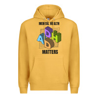 Mustard adhd mental health matters Premium Hoodie - artisFamous
