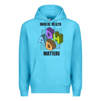 Ocean Blue adhd mental health matters Premium Hoodie - artisFamous