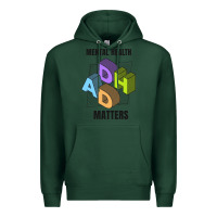 Sports Green adhd mental health matters Premium Hoodie - artisFamous