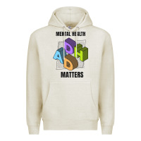 Oatmeal Heather adhd mental health matters Premium Hoodie - artisFamous