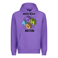 Purple adhd mental health matters Premium Hoodie - artisFamous