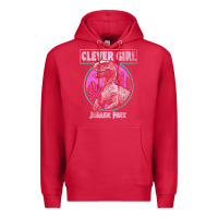 Cardinal distressed teal raptor clever girl t shirt Premium Hoodie - artisFamous