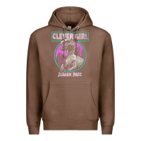 Chestnut distressed teal raptor clever girl t shirt Premium Hoodie - artisFamous