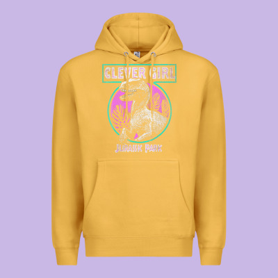 Distressed Teal Raptor Clever Girl T Shirt Premium Hoodie Designed By Artisfamous