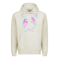 Oatmeal Heather distressed teal raptor clever girl t shirt Premium Hoodie - artisFamous