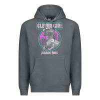 Rock distressed teal raptor clever girl t shirt Premium Hoodie - artisFamous